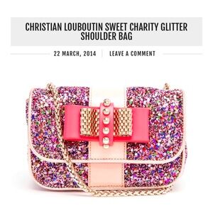 Christian Louboutin Glitter Mini Bag with Red Bow